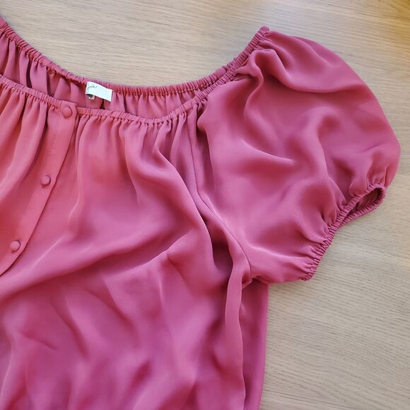 Joie Pink 100% Silk Balletcore Blouse - Picture 7 of 8